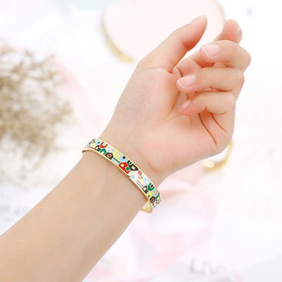 To My Bonus Daughter "BONUS DAUGHTER, I MAY NOT HAVE GIVEN YOU THE GIFT OF LIFE. BUT LIFE GAVE ME THE GIFT OF YOU" Enamel Craft Bracelet - SARAH'S WHISPER