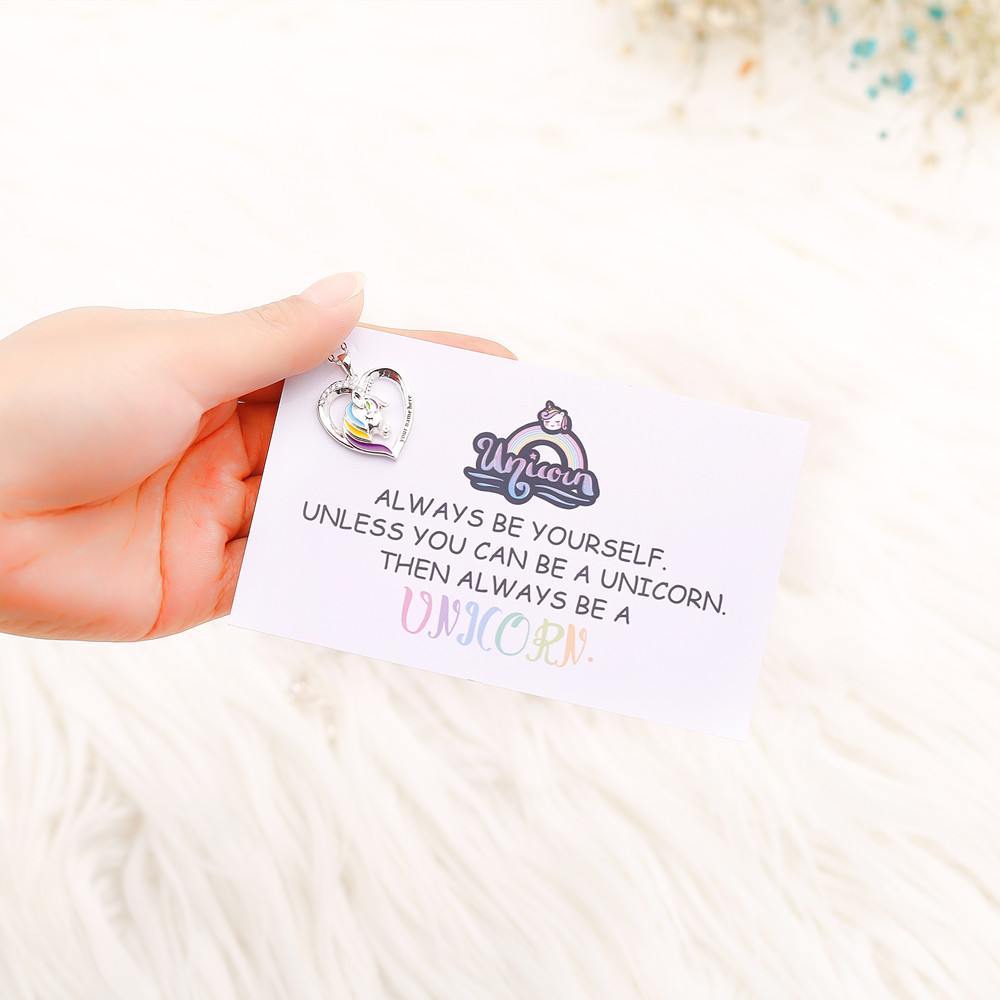 [Personalized Text] "Always be yourself. Unless you can be a unicorn. Then always be a unicorn." Unicorn Necklace - SARAH'S WHISPER