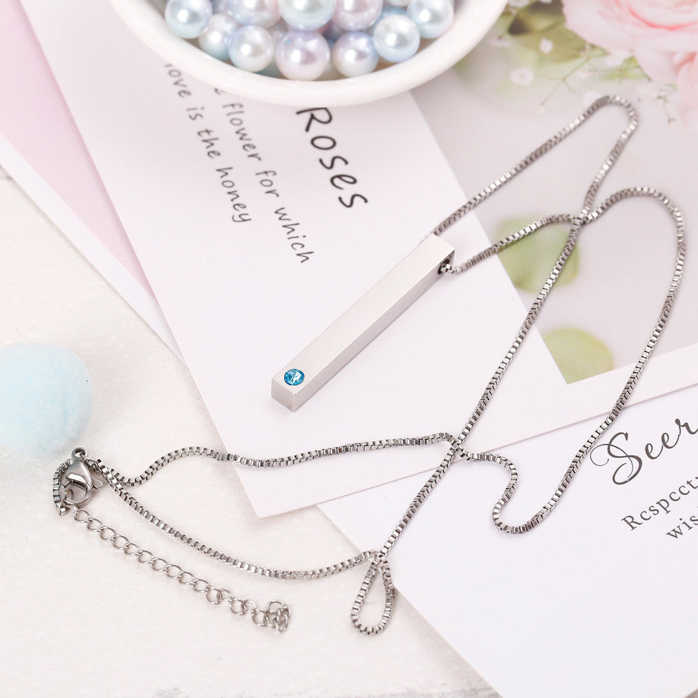 [Custom name and Birthstone] To my Bonus Daughter “BONUS DAUGHTER, I MAY NOT HAVE GIVEN YOU THE GIFT OF LIFE. BUT LIFE GAVE ME THE GIFT OF YOU” Necklace - SARAH'S WHISPER