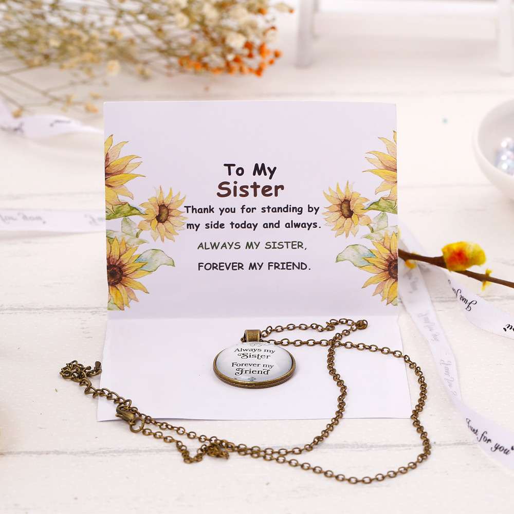 To My Sister "Always my Sister Forever my Friend" Necklace - SARAH'S WHISPER