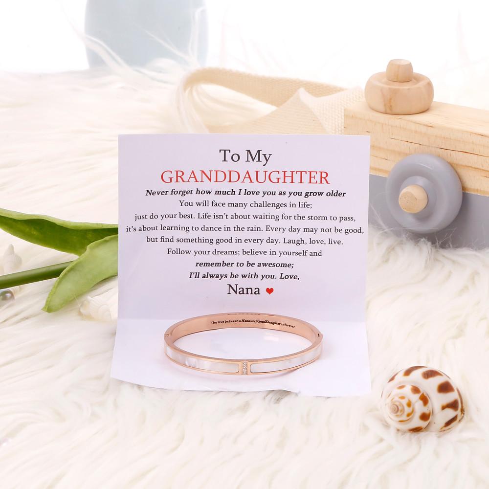 To My GRANDDAUGHTER "The love between a Nana and Granddaughter is forever" Forest Fritillary Temperament Bracelet - SARAH'S WHISPER