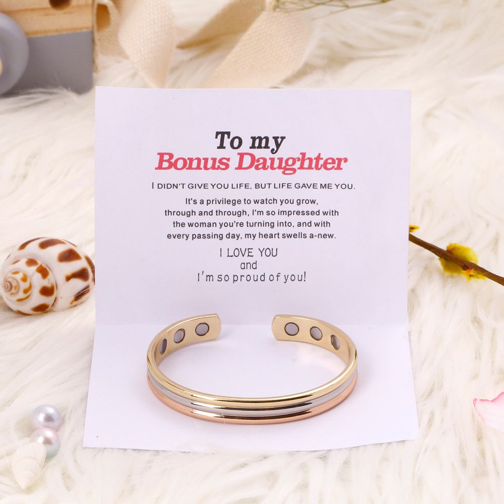 To my Bonus Daughter "BONUS DAUGHTER, I MAY NOT HAVE GIVEN YOU THE GIFT OF LIFE. BUT LIFE GAVE ME THE GIFT OF YOU" Bracelet - SARAH'S WHISPER