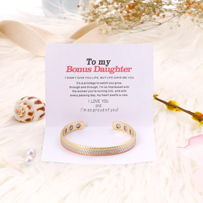 To my Bonus Daughter "BONUS DAUGHTER, I MAY NOT HAVE GIVEN YOU THE GIFT OF LIFE. BUT LIFE GAVE ME THE GIFT OF YOU" Bracelet - SARAH'S WHISPER