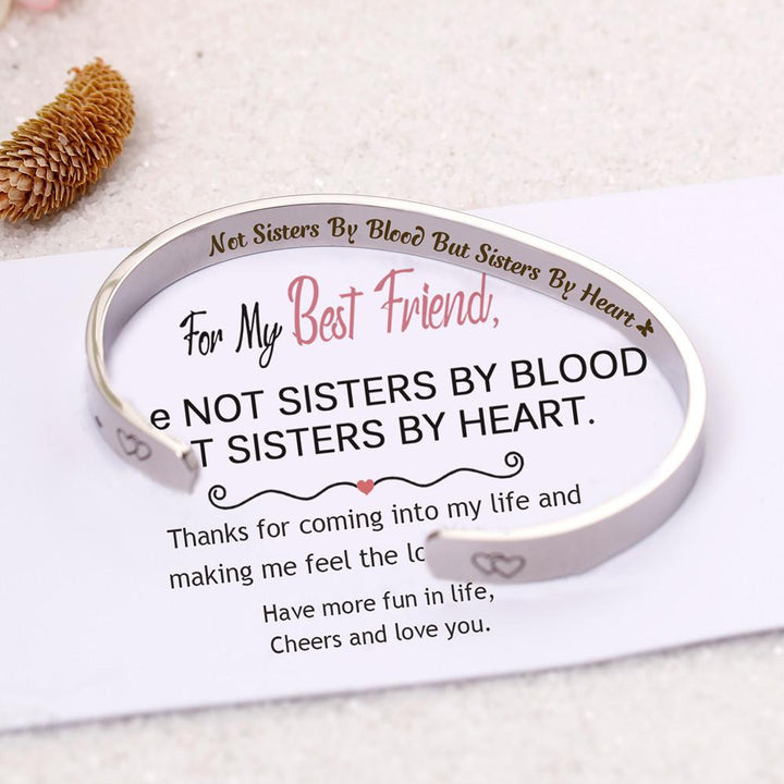 For My Best Friend "NOT SISTERS BY BLOOD BUT SISTERS BY HEART" Bracelet - SARAH'S WHISPER