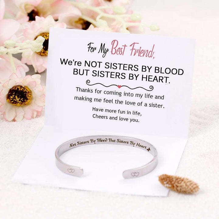 For My Best Friend "NOT SISTERS BY BLOOD BUT SISTERS BY HEART" Bracelet - SARAH'S WHISPER