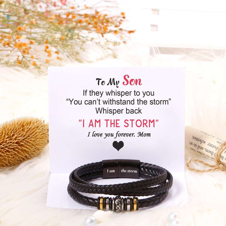 To My Son "I am the storm" Bracelet - SARAH'S WHISPER