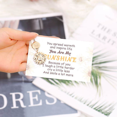 To My Friends "You Are My Sunshine" Sunflower And Smile Necklace - SARAH'S WHISPER