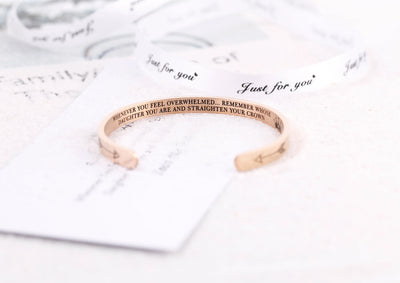"Remember...You Are and Straighten Your Crown" Bracelet - SARAH'S WHISPER