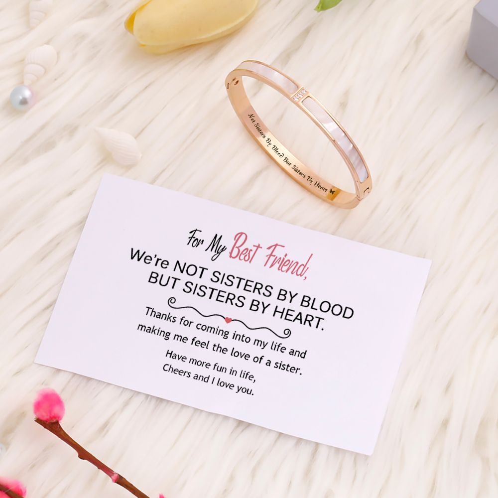 For My Best Friend "Not Sisters By Blood But Sister By Heart" Bracelet - SARAH'S WHISPER