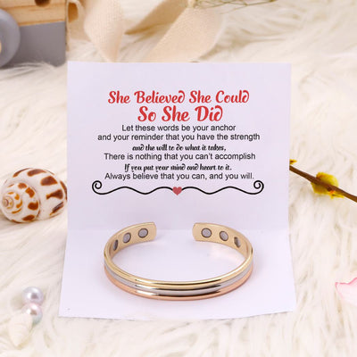 "She Believed She Could So She Did" Bracelet - SARAH'S WHISPER