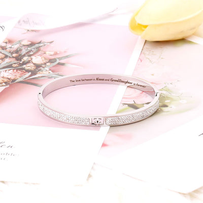 To My Granddaughter "The love between a Nana and Granddaughter is forever" Full Diamond Bracelet - SARAH'S WHISPER
