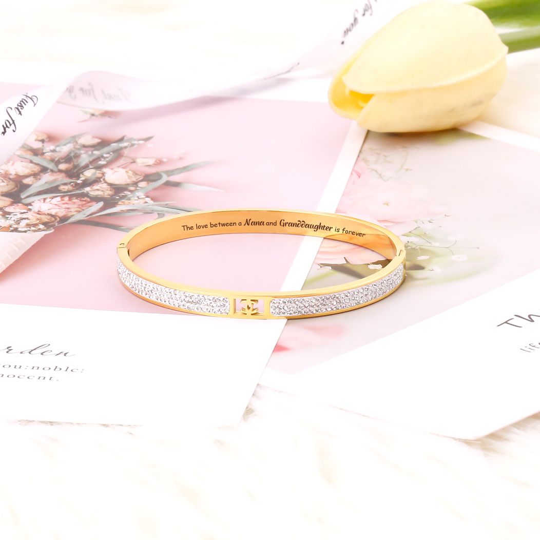 To My Granddaughter "The love between a Nana and Granddaughter is forever" Full Diamond Bracelet - SARAH'S WHISPER