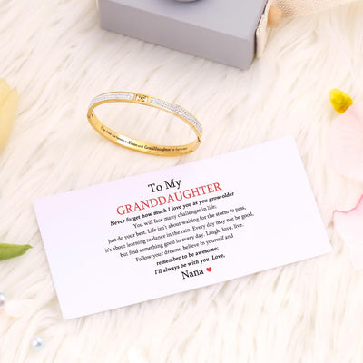 To My Granddaughter "The love between a Nana and Granddaughter is forever" Full Diamond Bracelet - SARAH'S WHISPER