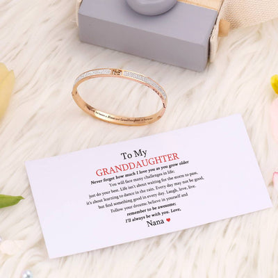 To My Granddaughter "The love between a Nana and Granddaughter is forever" Full Diamond Bracelet - SARAH'S WHISPER