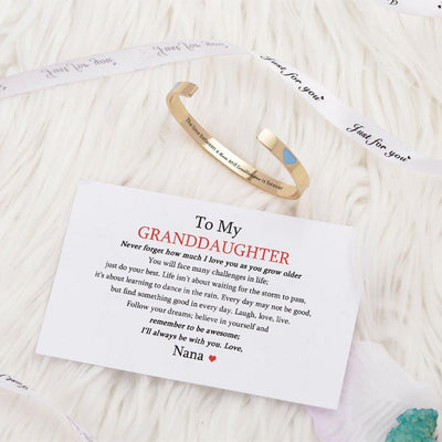 To My Granddaughter "The love between a Nana and Granddaughter is forever" Bracelet - SARAH'S WHISPER