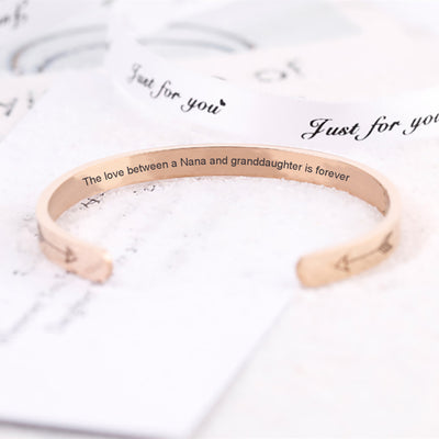 To My GRANDDAUGHTER "the love between a Nana and Granddaughter is forever" Bracelet - SARAH'S WHISPER