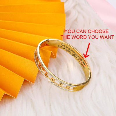 [Optional Address] To My GRANDDAUGHTER "The love between a [Nana] and Granddaughter is forever" Hollow-Carved Bracelet [💞Bracelet +💌 Gift Card + 🎁 Gift Box + 💐 Gift Bouquet] - SARAH'S WHISPER