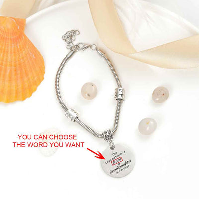 [Custom Name And Optional Address] To My GRANDDAUGHTER "The love between a [Nana] and granddaughter is forever" Bracelet [💞 Bracelet +💌 Gift Card + 🎁 Gift Box + 💐 Gift Bouquet] - SARAH'S WHISPER