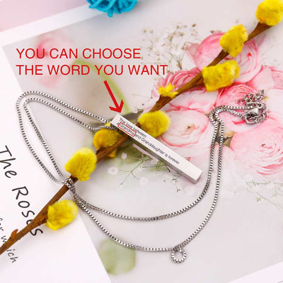 [Custom Name, Optional Birthstone And Optional Address] To My GRANDDAUGHTER "The love between a [Grandma] and granddaughter is forever" Lucky Beads Necklace [💞 Necklace +💌 Gift Card + 🎁 Gift Box + 💐 Gift Bouquet] - SARAH'S WHISPER
