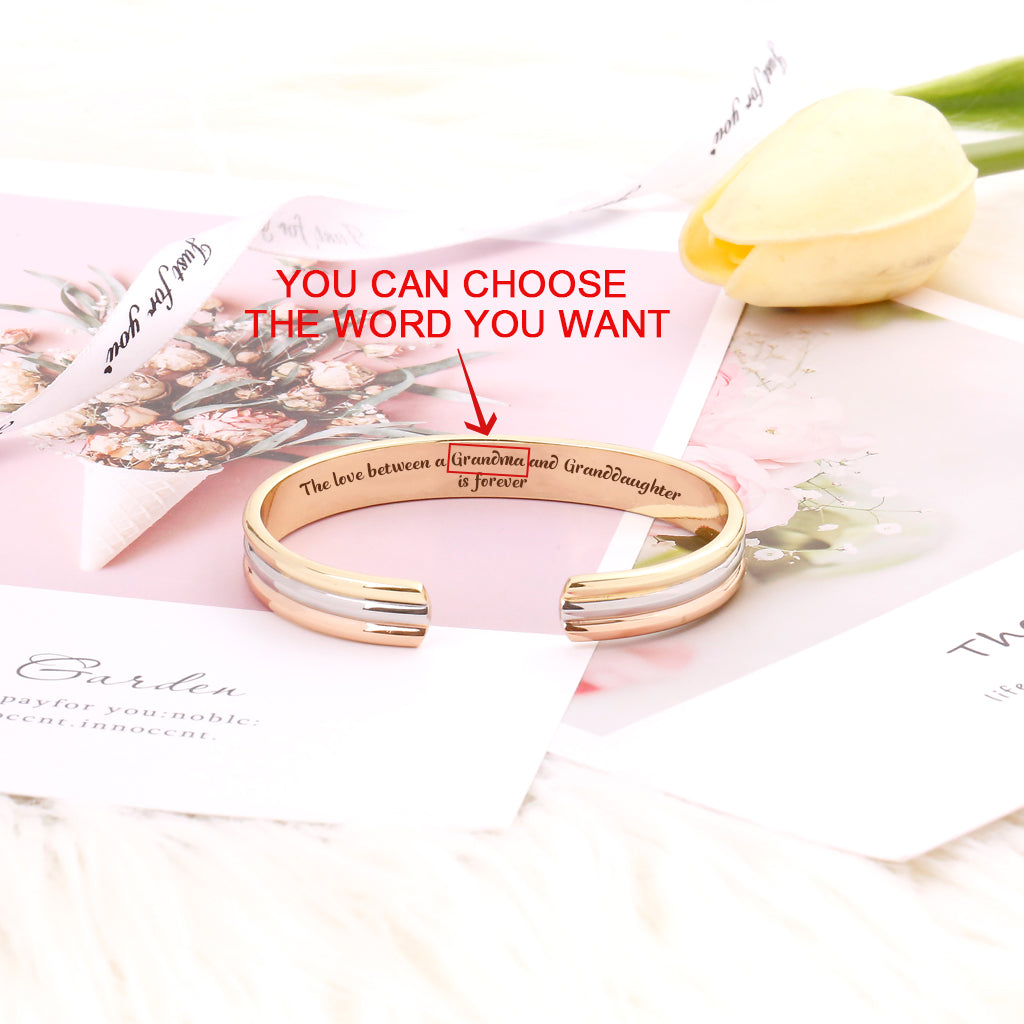 [Optional Address] To My GRANDDAUGHTER "The love between a [grandma] and granddaughter is forever" Bracelet [💞 Bracelet +💌 Gift Card + 🎁 Gift Box + 💐 Gift Bouquet] - SARAH'S WHISPER