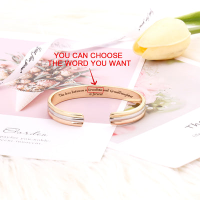 [Optional Address] To My GRANDDAUGHTER "The love between a [grandma] and granddaughter is forever" Bracelet [💞 Bracelet +💌 Gift Card + 🎁 Gift Box + 💐 Gift Bouquet] - SARAH'S WHISPER