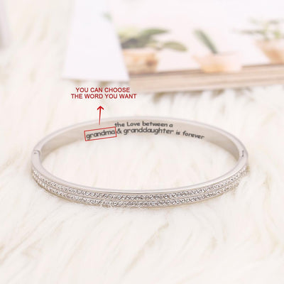 To My GRANDDAUGHTER "The love between a [grandma] and granddaughter is forever" BRACELET [💞 BRACELET +💌 GIFT CARD + 🎁 GIFT BOX + 💐 GIFT BOUQUET] - SARAH'S WHISPER