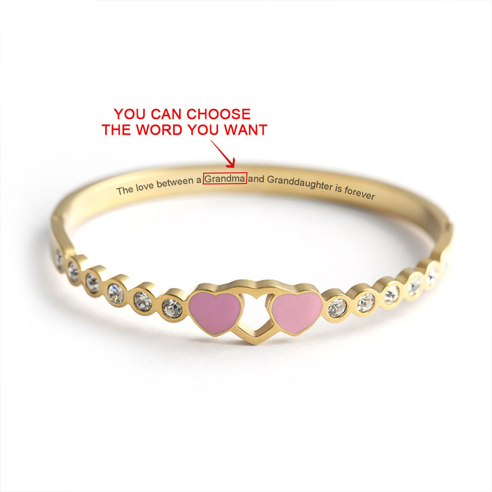 "The love between a [grandma] and granddaughter is forever" Bracelet