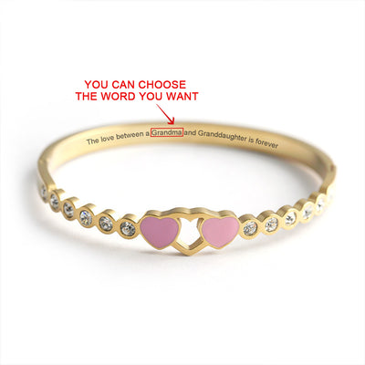 "The love between a [grandma] and granddaughter is forever" Bracelet