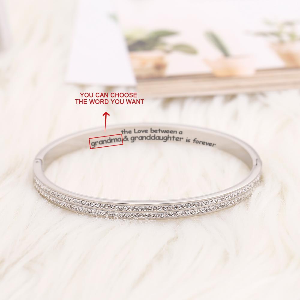 To My GRANDDAUGHTER "The love between a [grandma] and granddaughter is forever" BRACELET [💞 BRACELET +💌 GIFT CARD + 🎁 GIFT BOX + 💐 GIFT BOUQUET] - SARAH'S WHISPER