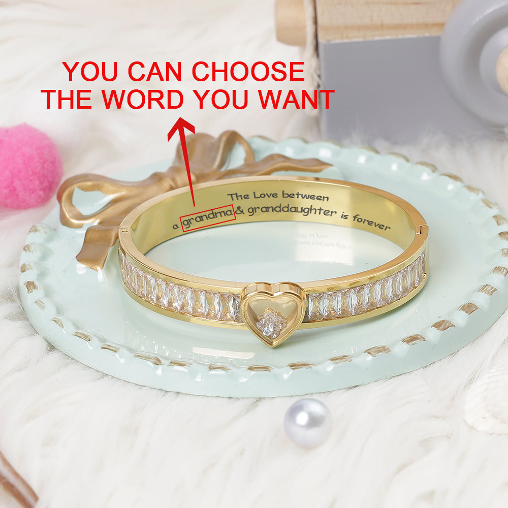 [Optional Address] To My GRANDDAUGHTER "The love between a [grandma] and granddaughter is forever" Bracelet [💞 Bracelet +💌 Gift Card + 🎁 Gift Box + 💐 Gift Bouquet] - SARAH'S WHISPER