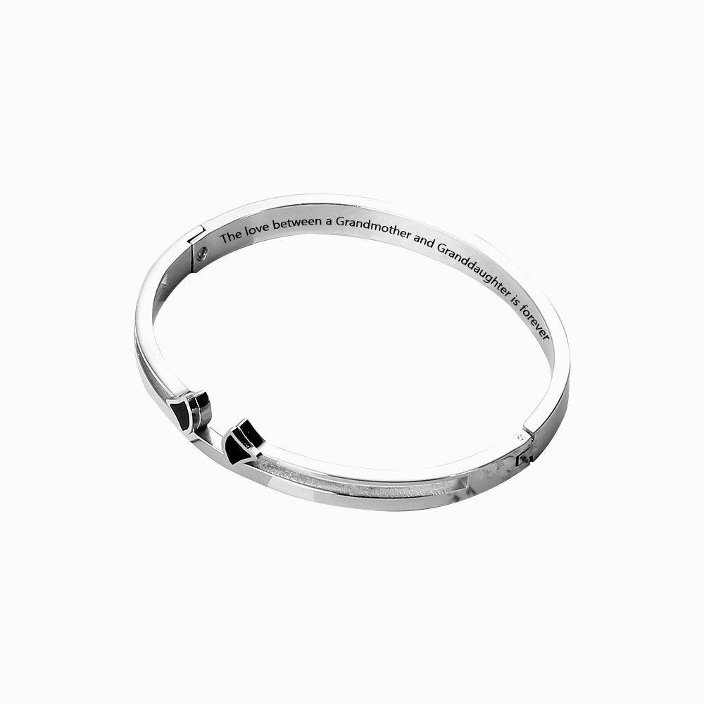 To My Granddaughter "The love between a Grandmother and Granddaughter is forever" Arrow Bracelet