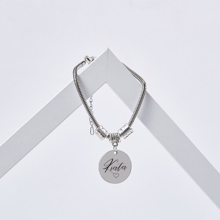 [Custom Name] TO MY GRANDDAUGHTER "THE LOVE BETWEEN A NANA AND GRANDDAUGHTER IS FOREVER" BRACELET - SARAH'S WHISPER