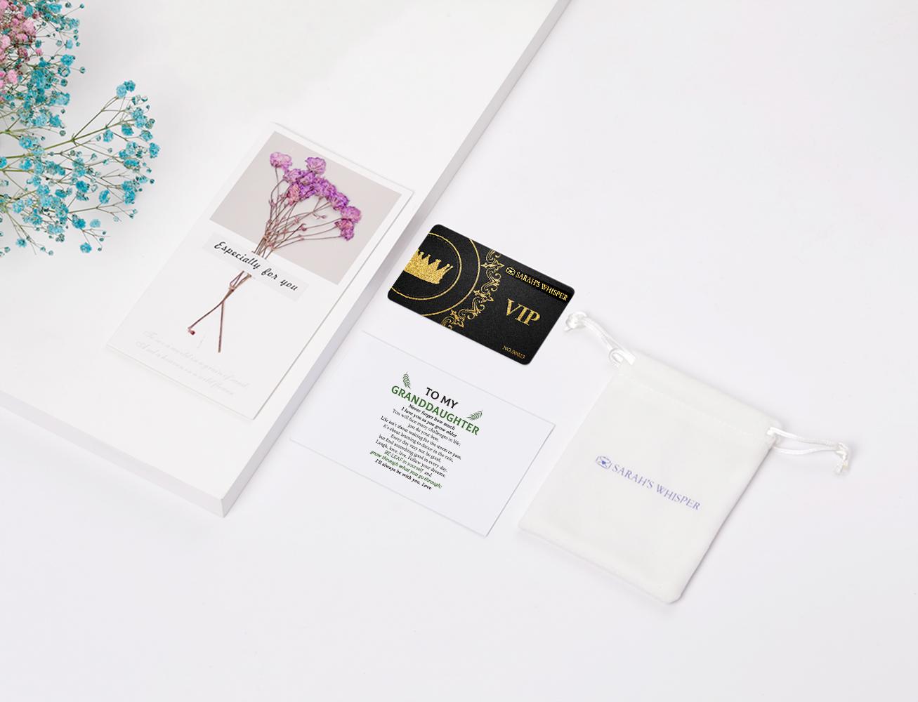 To My Granddaughter "BE-LEAF in yourself and grow through what you go through" Leaves Ring [🌿 Ring +💌 Gift Card + 🎁 Gift Bag + 💐 Gift Bouquet] - SARAH'S WHISPER