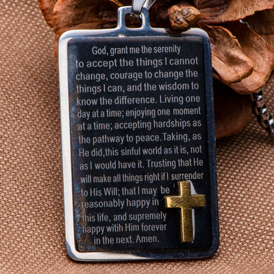 To My Son "I'm always here for you" Prayer Necklace