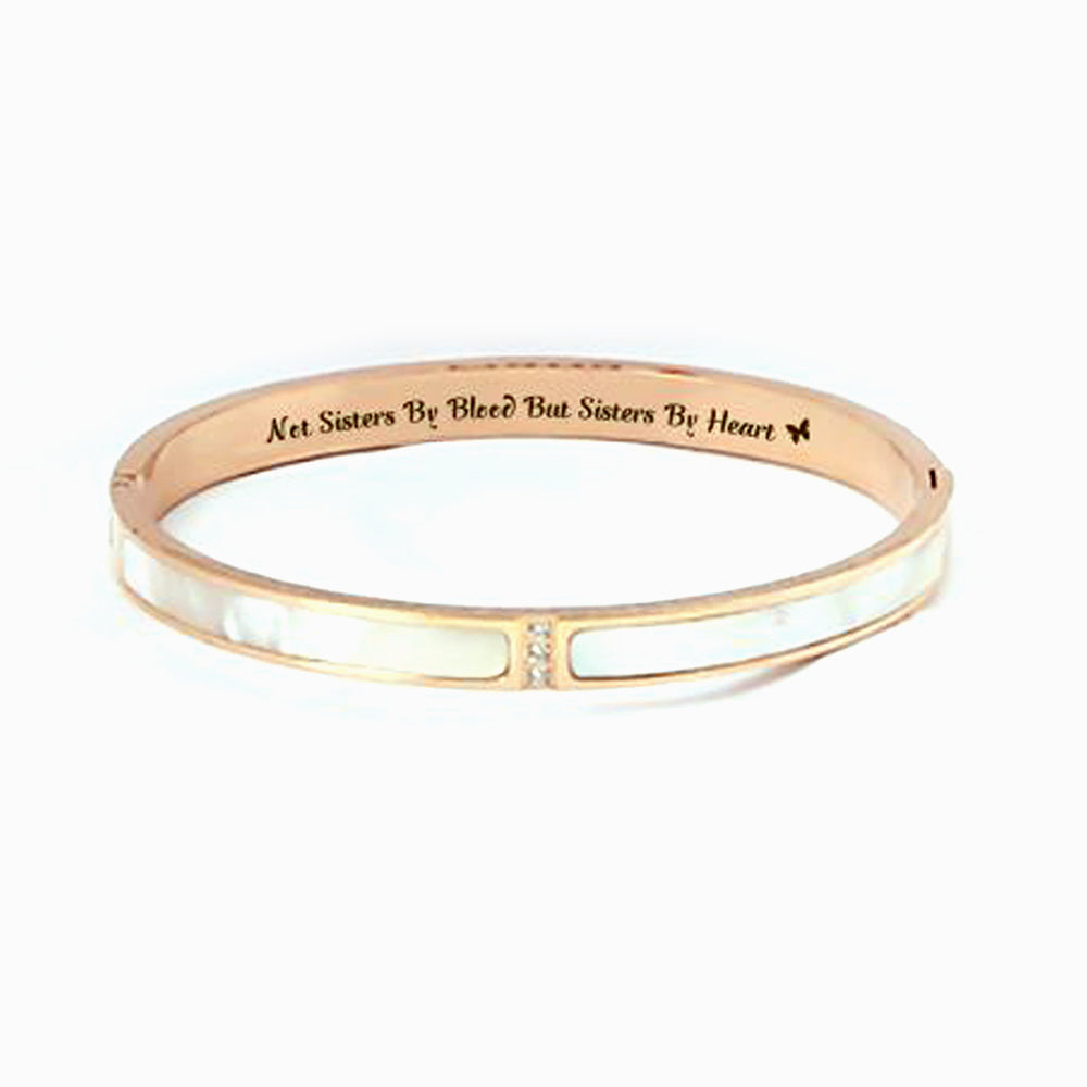 For My Best Friend "Not Sisters By Blood But Sister By Heart" Bracelet