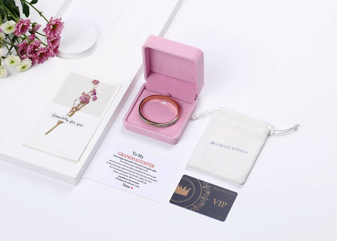To My GRANDDAUGHTER "The love between a Nana and Granddaughter is forever" Hollow Bracelet - SARAH'S WHISPER